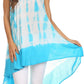 Sakkas Rae Mid Length Tie Dye Hi Low Dress / Cover Up