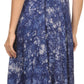 Sakkas Neyva Long Handkerchief Hem Embroidered Dyed Spaghetti Strap Batik Dress