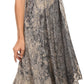 Sakkas Neyva Long Handkerchief Hem Embroidered Dyed Spaghetti Strap Batik Dress
