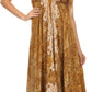 Sakkas Neyva Long Handkerchief Hem Embroidered Dyed Spaghetti Strap Batik Dress