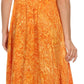 Sakkas Neyva Long Handkerchief Hem Embroidered Dyed Spaghetti Strap Batik Dress