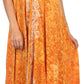 Sakkas Neyva Long Handkerchief Hem Embroidered Dyed Spaghetti Strap Batik Dress