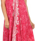 Sakkas Neyva Long Handkerchief Hem Embroidered Dyed Spaghetti Strap Batik Dress