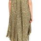 Sakkas Lila Freckled Dyed Cap Sleeve Scoopneck Long Caftan Dress / Cover Up