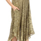 Sakkas Lila Freckled Dyed Cap Sleeve Scoopneck Long Caftan Dress / Cover Up