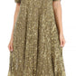 Sakkas Lila Freckled Dyed Cap Sleeve Scoopneck Long Caftan Dress / Cover Up