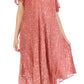 Sakkas Lila Freckled Dyed Cap Sleeve Scoopneck Long Caftan Dress / Cover Up