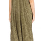 Sakkas Lila Freckled Dyed Cap Sleeve Scoopneck Long Caftan Dress / Cover Up