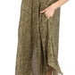 Sakkas Lila Freckled Dyed Cap Sleeve Scoopneck Long Caftan Dress / Cover Up