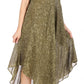 Sakkas Lila Freckled Dyed Cap Sleeve Scoopneck Long Caftan Dress / Cover Up