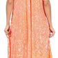 Sakkas Lila Freckled Dyed Cap Sleeve Scoopneck Long Caftan Dress / Cover Up