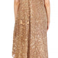Sakkas Lila Freckled Dyed Cap Sleeve Scoopneck Long Caftan Dress / Cover Up