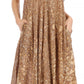 Sakkas Lila Freckled Dyed Cap Sleeve Scoopneck Long Caftan Dress / Cover Up