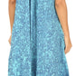 Sakkas Lila Freckled Dyed Cap Sleeve Scoopneck Long Caftan Dress / Cover Up