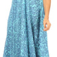 Sakkas Lila Freckled Dyed Cap Sleeve Scoopneck Long Caftan Dress / Cover Up