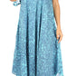 Sakkas Lila Freckled Dyed Cap Sleeve Scoopneck Long Caftan Dress / Cover Up