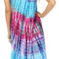 Sakkas Nora Sleeveless Embroidered Short Tie Dye Caftan Dress / Cover Up