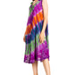 Sakkas Nora Sleeveless Embroidered Short Tie Dye Caftan Dress / Cover Up