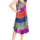 Sakkas Nora Sleeveless Embroidered Short Tie Dye Caftan Dress / Cover Up