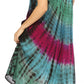 Sakkas Nora Sleeveless Embroidered Short Tie Dye Caftan Dress / Cover Up