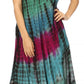 Sakkas Nora Sleeveless Embroidered Short Tie Dye Caftan Dress / Cover Up