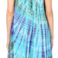 Sakkas Nora Sleeveless Embroidered Short Tie Dye Caftan Dress / Cover Up