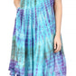 Sakkas Nora Sleeveless Embroidered Short Tie Dye Caftan Dress / Cover Up