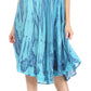 Sakkas Nora Sleeveless Embroidered Short Tie Dye Caftan Dress / Cover Up