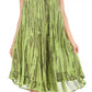 Sakkas Nora Sleeveless Embroidered Short Tie Dye Caftan Dress / Cover Up