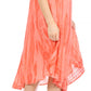 Sakkas Nora Sleeveless Embroidered Short Tie Dye Caftan Dress / Cover Up