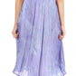 Sakkas Nora Sleeveless Embroidered Short Tie Dye Caftan Dress / Cover Up