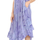 Sakkas Nora Sleeveless Embroidered Short Tie Dye Caftan Dress / Cover Up