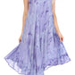 Sakkas Nora Sleeveless Embroidered Short Tie Dye Caftan Dress / Cover Up