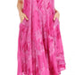 Sakkas Nora Sleeveless Embroidered Short Tie Dye Caftan Dress / Cover Up