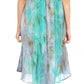 Sakkas Nora Sleeveless Embroidered Short Tie Dye Caftan Dress / Cover Up