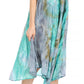 Sakkas Nora Sleeveless Embroidered Short Tie Dye Caftan Dress / Cover Up