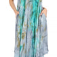Sakkas Nora Sleeveless Embroidered Short Tie Dye Caftan Dress / Cover Up
