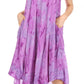 Sakkas Nora Sleeveless Embroidered Short Tie Dye Caftan Dress / Cover Up