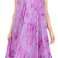 Sakkas Nora Sleeveless Embroidered Short Tie Dye Caftan Dress / Cover Up