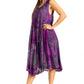 Sakkas Nora Sleeveless Embroidered Short Tie Dye Caftan Dress / Cover Up