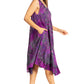 Sakkas Nora Sleeveless Embroidered Short Tie Dye Caftan Dress / Cover Up
