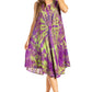 Sakkas Nora Sleeveless Embroidered Short Tie Dye Caftan Dress / Cover Up