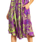 Sakkas Nora Sleeveless Embroidered Short Tie Dye Caftan Dress / Cover Up