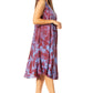 Sakkas Nora Sleeveless Embroidered Short Tie Dye Caftan Dress / Cover Up