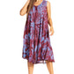 Sakkas Nora Sleeveless Embroidered Short Tie Dye Caftan Dress / Cover Up