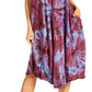 Sakkas Nora Sleeveless Embroidered Short Tie Dye Caftan Dress / Cover Up