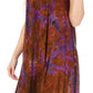 Sakkas Nora Sleeveless Embroidered Short Tie Dye Caftan Dress / Cover Up