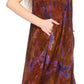 Sakkas Nora Sleeveless Embroidered Short Tie Dye Caftan Dress / Cover Up