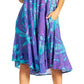 Sakkas Nora Sleeveless Embroidered Short Tie Dye Caftan Dress / Cover Up