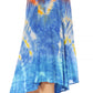 Sakkas Nora Sleeveless Embroidered Short Tie Dye Caftan Dress / Cover Up
